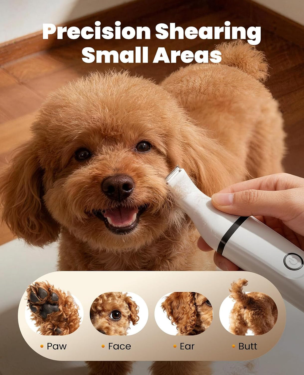 oneisall Dog Clippers and Paw Trimmer Grooming Kit | Low Noise, Powerful Motor, 3-in-1 Dog Trimmers+Nail Grinder, Long-Lasting Battery&Cordless, For Small Medium Large Dogs
