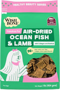 Wishbone Air-Dried Ocean Fish & Lamb Dog Food - Rich in Protein, Grain Free, Fish and Lamb Recipe, Skin and Coat Support for Pet Health - Made in New Zealand - 1lb