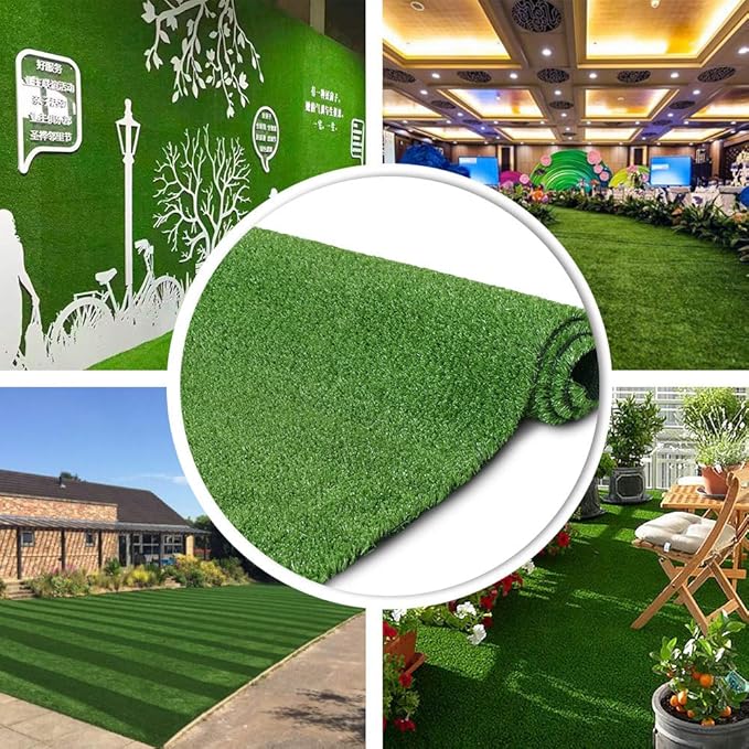 Petgrow Synthetic Artificial Grass Turf 9FTX44FT for Indoor Outdoor Dog Synthetic Grass Mat, Party Wedding Christmas Balcony Garden Astro Turf Rug,Drainage Holes Faux Fake Grass Rug Carpet for Pets
