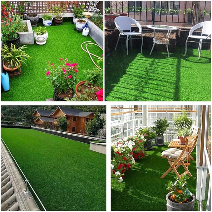 Petgrow Synthetic Artificial Grass Turf 6FTX53FT for Indoor Outdoor Dog Synthetic Grass Mat, Party Wedding Christmas Balcony Garden Astro Turf Rug,Drainage Holes Faux Fake Grass Rug Carpet for Pets