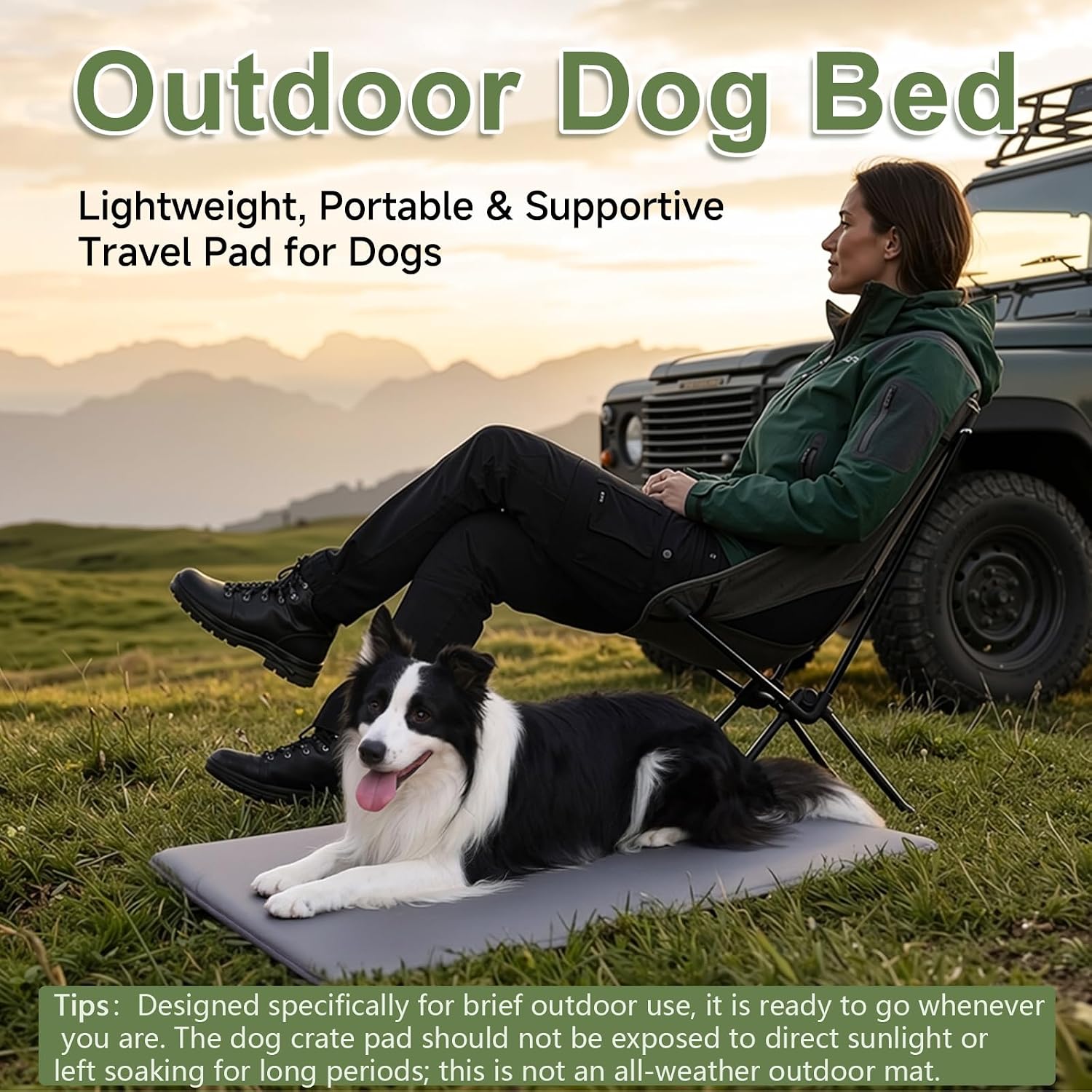 Outdoor Dog Crate Pad, Reversible Waterproof Wipeable Kennel Mat Bed, 29x18 | Wipeable Kennel Mat Beds Dog Sleeping for Small Medium Pets, Waterproof, Outdoor, Anti-Slip, Suit for Travel, Dark Grey