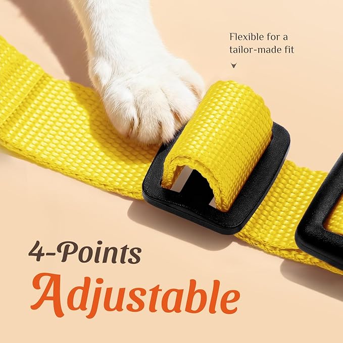 Dooradar Cat Harness and Leash Set, Escape Proof Safe Adjustable Kitten Vest Harnesses for Walking, Easy Control Soft Breathable Mesh Jacket with Reflective Strips for Cats, Yellow, XXS