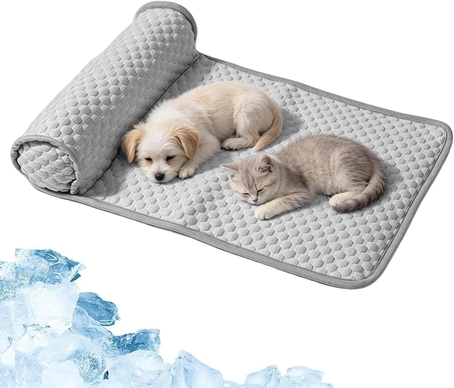 Cooling Dog Mat, Cooling Pet Pad, Puppy Crate Mat | Pet Resting Pad, Non Slip Cooling Cushion, Comfortable Summer surfaces for Puppies Kittens Bedroom Floor Sofa Cage Kennel