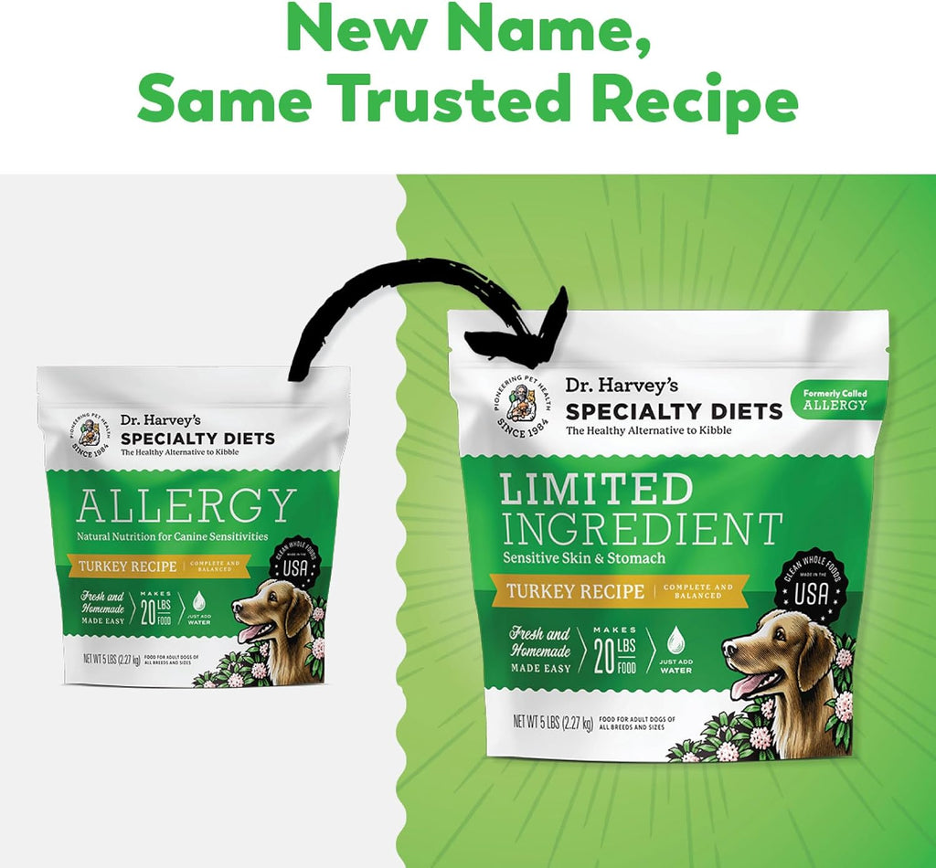 Dr. Harvey's Limited Ingredient Dog Food, Turkey, Trial Size | for Dogs with Food Sensitivities - Trial Size, 5.5 oz