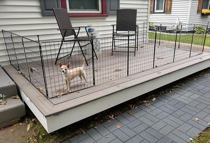 FXW MiniPaws Unleashed Dog Playpen, Expandable & Portable Design for Yard, RV Camping and Indoor Use, for Puppies and Small Dogs, 24-inch 16 Panels