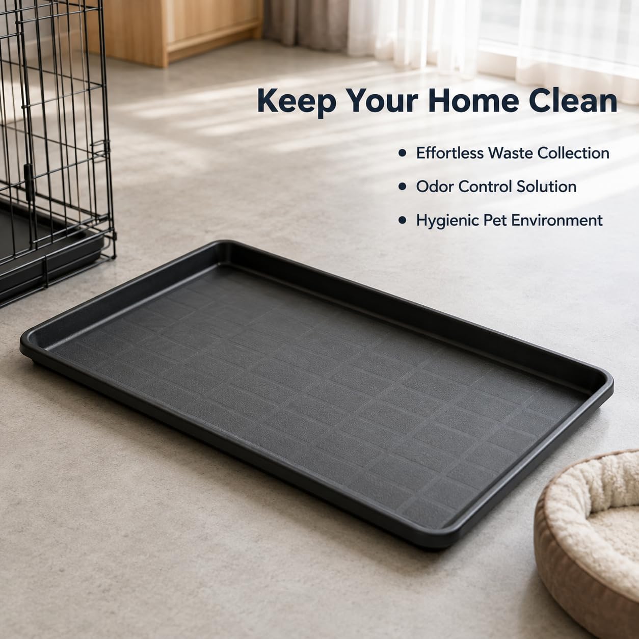 Cage Tray Pet Cage Tray Litter Pan Bottom Liner Waste Collector Thickened Stable Base Suitable for Cats Dogs Birds Chickens Ducks Floors, Length 93 * Width 45 * Height
