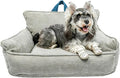 Orthopedic Dog Bed with Memory Foam, Washable Plush Pet Bed for Small, Medium & Large Dogs, Cozy Bolster Crate Dog Bed for Joint Support & Comfort.(Light Gray)