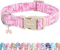 Faygarsle Cute Pink Bow Pattern Dog Collar for Summer Spring DesignSmall Medium Large Dogs XS