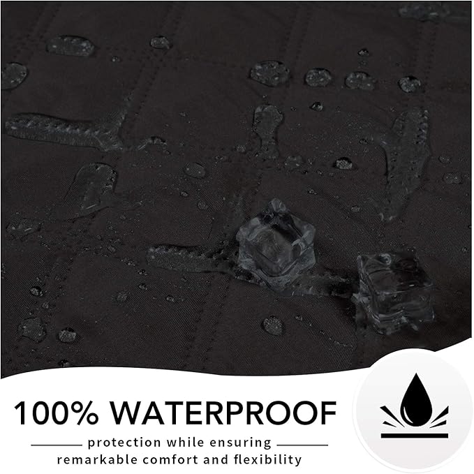 Easy-Going 100% Waterproof Dog Bed Cover, Non-Slip Pet Blanket for Furniture, Washable Couch Cover, Repleasement Sofa Cover (68X82 in,Black)
