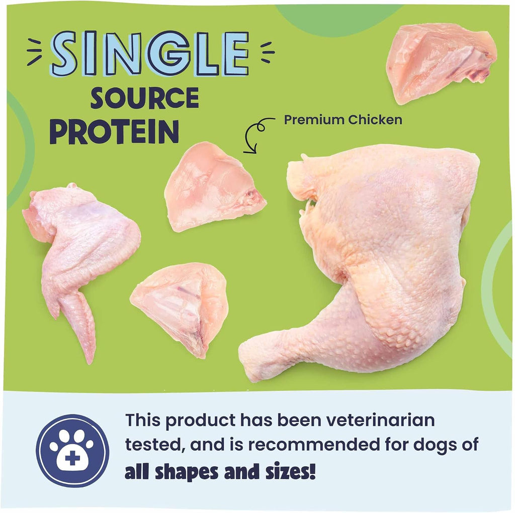 Pawstruck Vet Recommended Air Dried Dog Food Toppers for Picky Eaters, Made in USA with Real Chicken, Premium Meal Mix-in Kibble Enhancer, 8 oz, Packaging May Vary