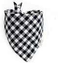 Christmas Plaid Dog Bandana with Button, Fall Dual Layer Scarf Soft Cotton Triangle Bib Girls and Boys Kerchief Adjustable Accessories for Small Medium Large Extra Large Dog Puppy Pet Cat