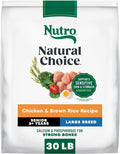 Nutro Natural Choice Senior Large Breed Dry Dog Food, Chicken, 30 lb | Chicken first ingredient, beet pulp prebiotic, omega-3 & omega-6, Vitamin E & Selenium antioxidants, supports bones, skin