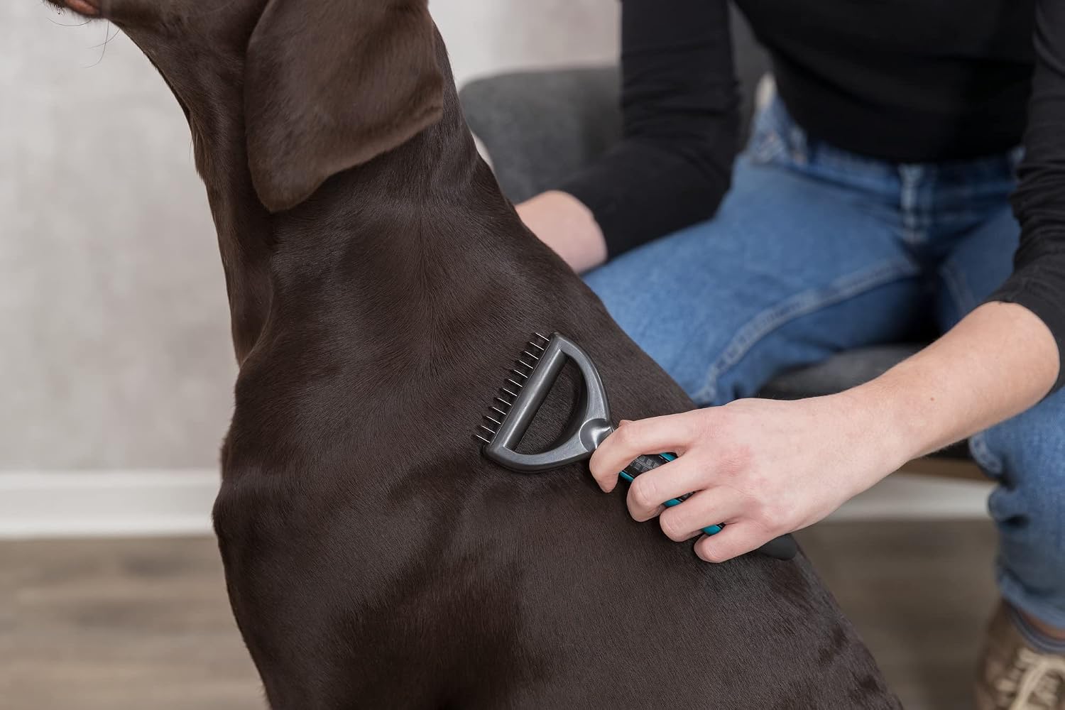TRIXIE Pet Universal Grooming Rake for Cats and Dogs, Detangle and Thin, 2.5" x 7" (6x18cm)