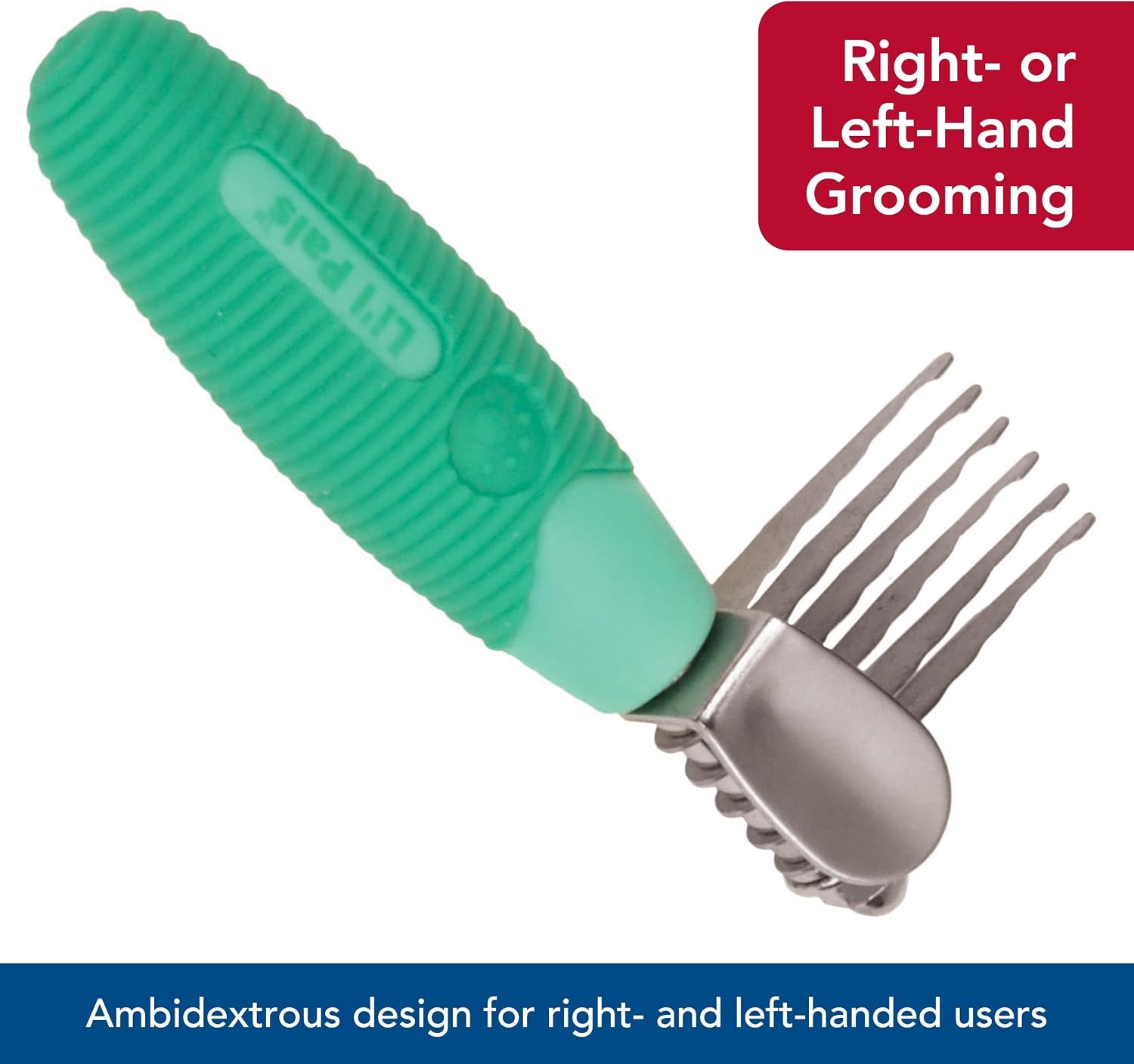 Coastal Pet Li'l Pals Stainless Steel De-Matting Comb - Easy-Grip Handle for Pet Grooming Small Dogs