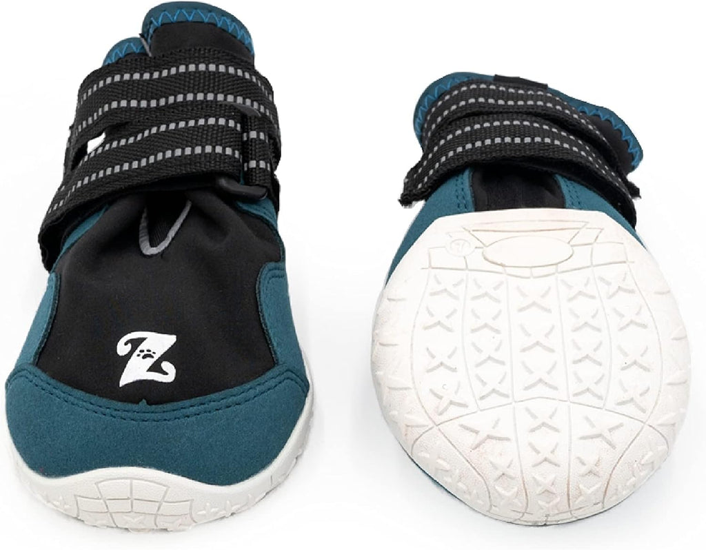ZippyPaws Adventure Boots - Dog Shoes for Paw Protection from Hot and Cold, Dog Booties for Winter & Summer, Dog Shoes for Large & Small Dogs - Teal, S - Size 4