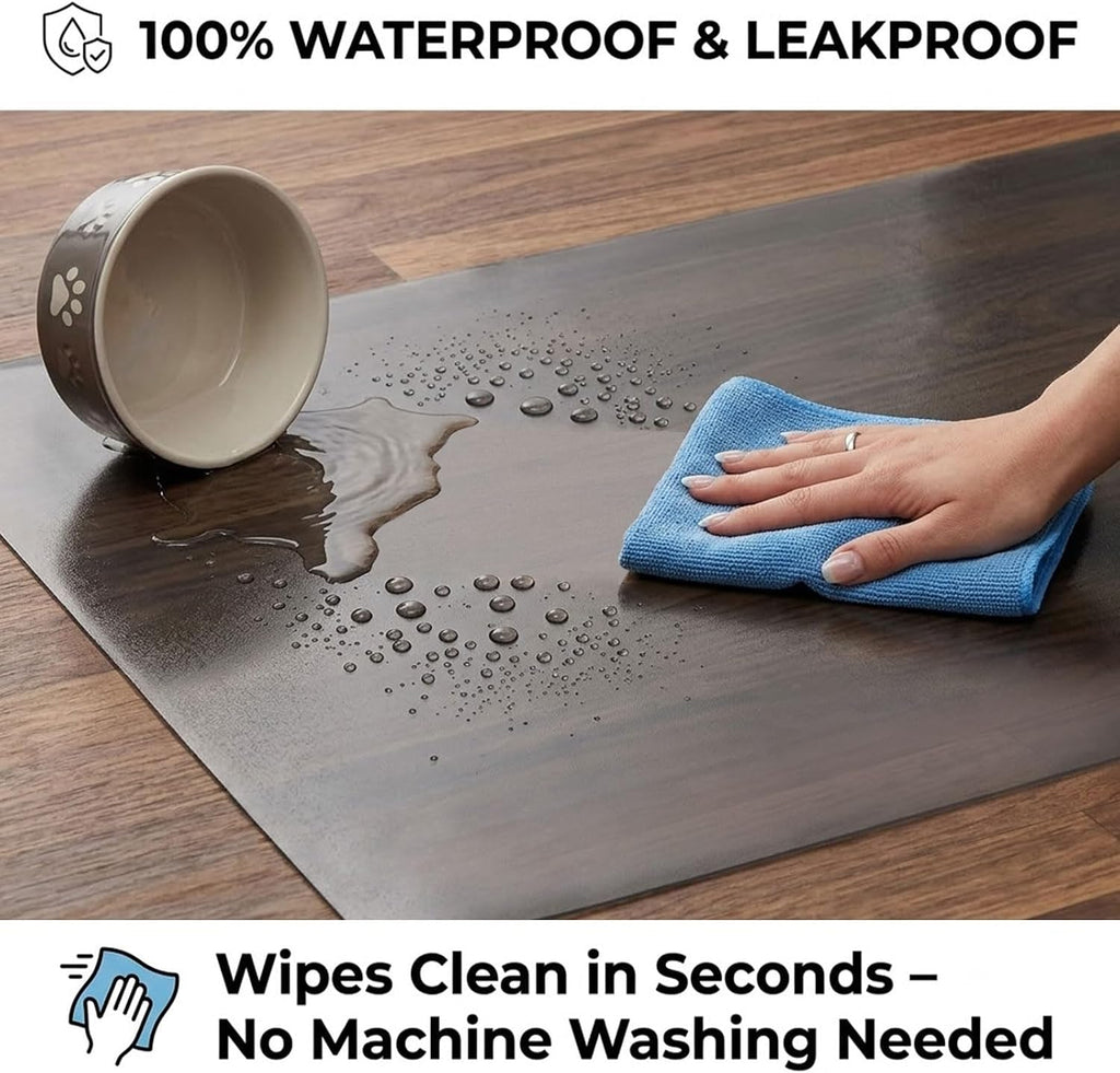 48 x 30 Inch Dog Crate Floor Protector Mat, 1.5mm Heavy Duty Clear PVC Under Kennel Mat for Hardwood Floors & Carpet, Waterproof Pet Mat with Non-Slip Frosted Back