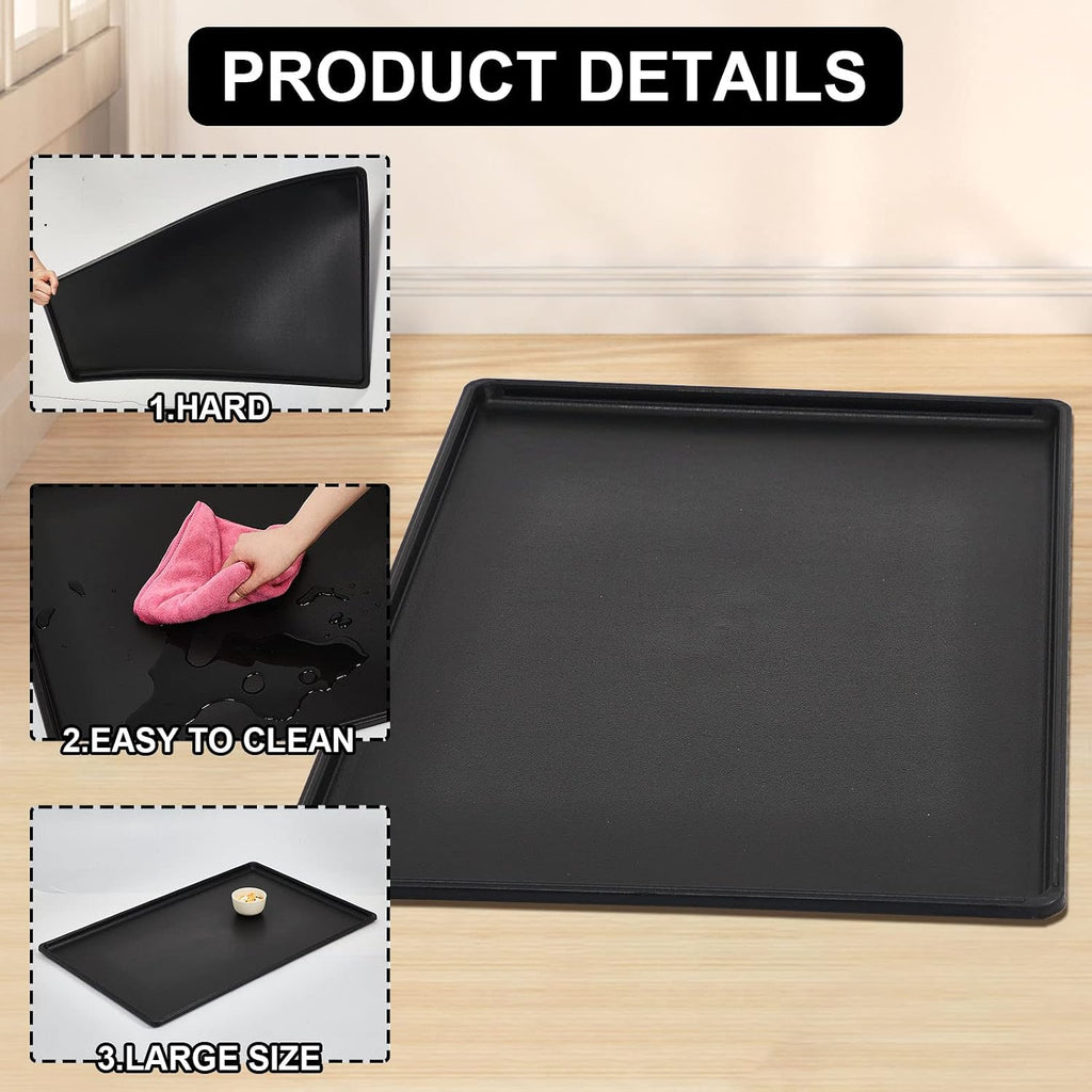 2 Pcs 42" Dog Crate Tray Replacement Dog Crate Pan Kennel Bottom Tray Replacement Plastic Bottom Pan Easy to Clean, Easy to Assemble, Ideal for Potty Training-Perfect for Pet Crates, Black