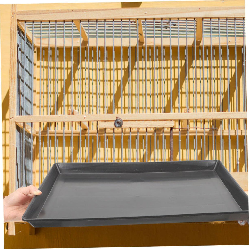 Dog Crate Tray Leakproof Plastic Replacement for Bird Cages and Small Pet Crates Versatile Multi-Purpose Tray for Black