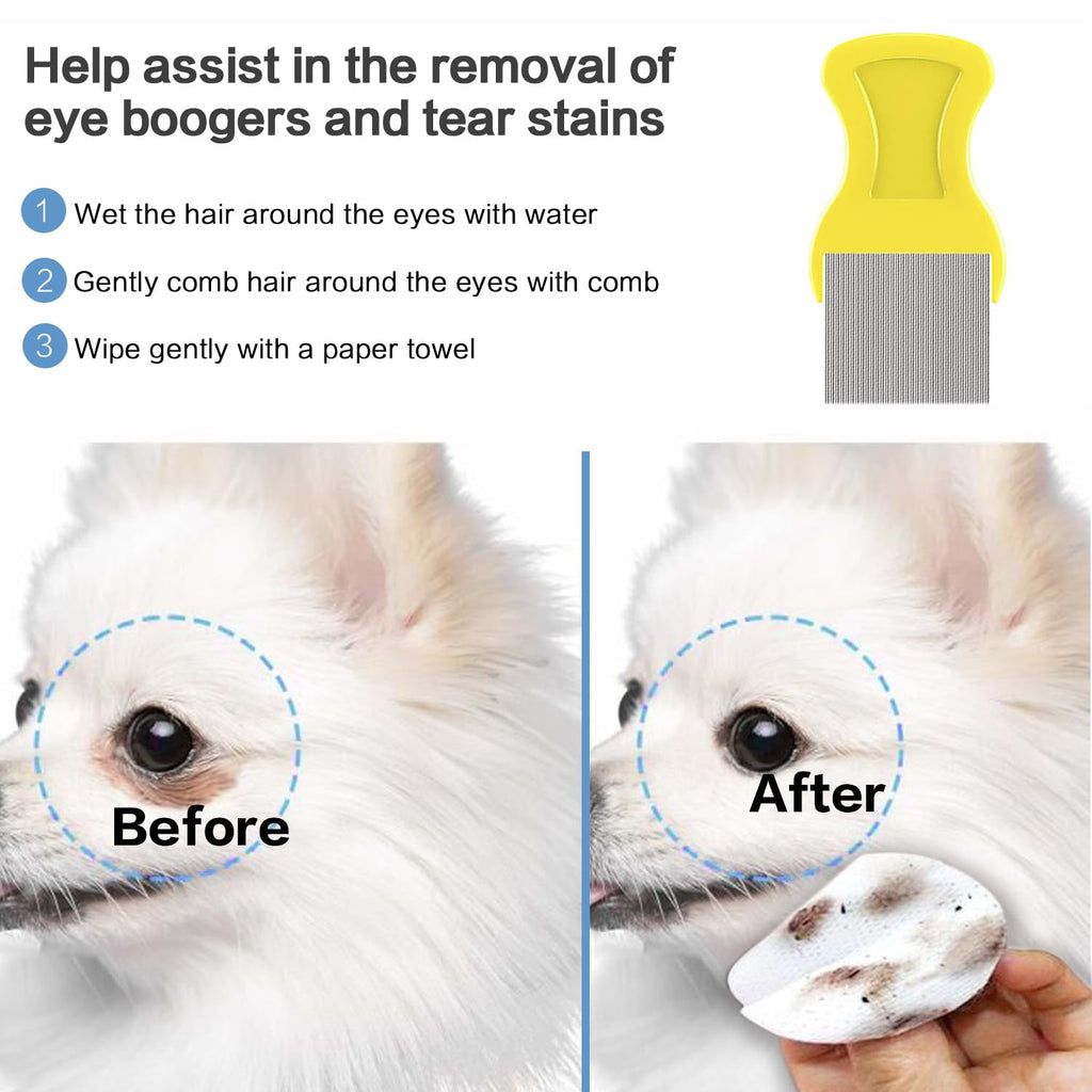 Pet Grooming Brush Kit, 4Pack Dog Bath Brushes Flea Comb Set for Cat | Rubber Pet Shampoo Brush Soothing Massage Brush for Shedding 2pcs Fine Tooth Lice Comb for Long Short Hair Dogs & Cats