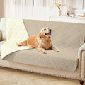 hyha Waterproof Dog Blanket, Soft Pet Bed Blankets, Waterproof Sofa Couch Cover for Dogs Washable, Reversible Pet Couch Covers for Sofa Furniture (52x82 Inch, Taupe/Beige)