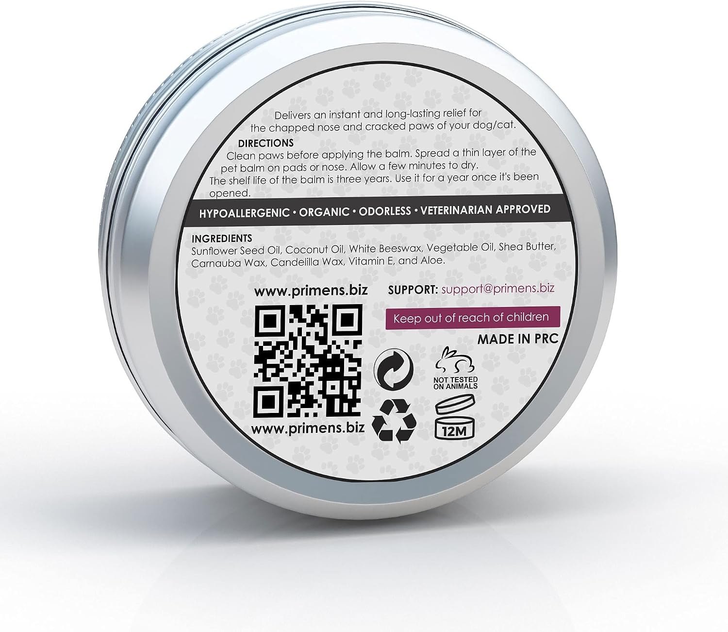 Natural Dog Paw Balm, Paw Protection for Hot Pavement, Dog Paw Wax for Dry Paws & Nose, Canine Paw Moisturizer for Cracked Paws, Cream Butter for Cat, Paw Pad Lotion