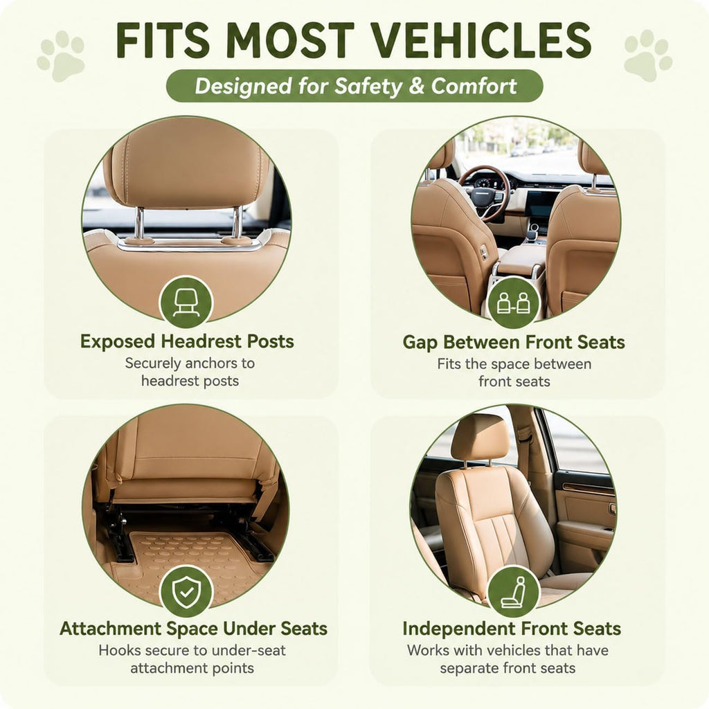 Dog Car Barrier for Lexus TX 2024-2025, Dog Barrier Adjustable Mesh Divider with Zipper Backseat Pet Net Breathable Safety Partition for Travel