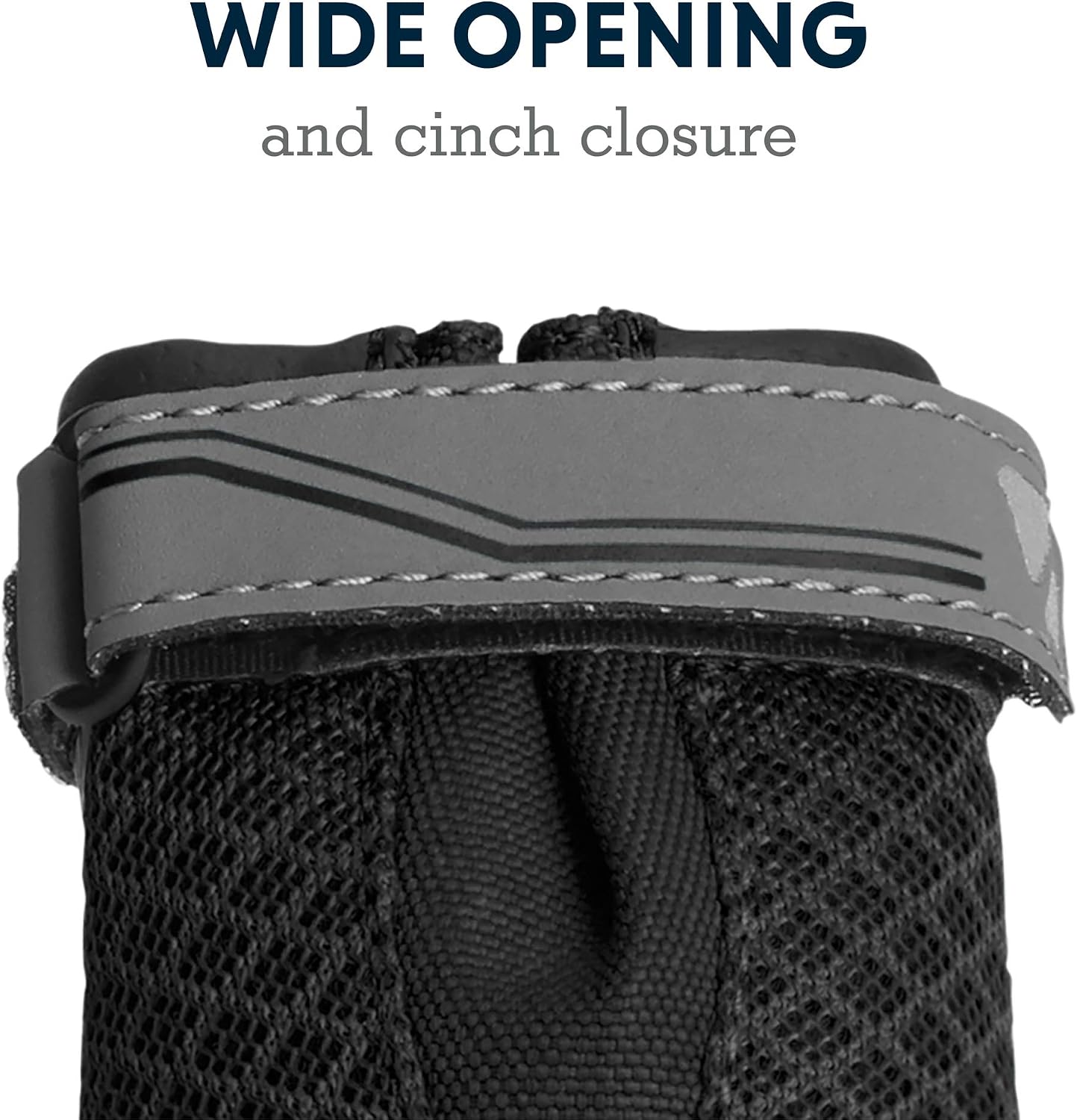 Ruffwear, Grip Trex Dog Shoes, Non-Slip Boots for Hot Pavement & Snow, Weatherproof Paw Protection with Breathable Mesh, Rugged Sole for Hiking, Obsidian Black, 2.50"