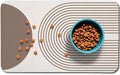 Dog Food Mats for Floors Waterproof, Cat Water Bowl Mats Pet Feeding Absorbent Mat Placemats for Food and Water Brown Bohemia 17 * 30 inch