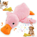 2025 Upgraded Dog Toys, New Durable Calming Duck Toys, Dog Toys for Aggressive Chewers with Soft Squeaker, Fun for Indoor Puppies and Senior Pups (Pink, S-8.66 * 9.87in)