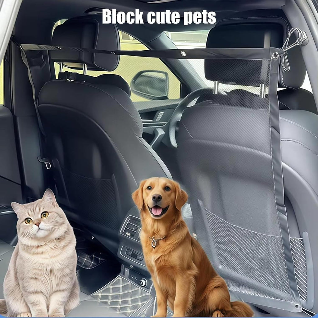 Car Pet Barrier Mesh Net for Mitsubishi Mirage/G4 | Durable Mesh.Elastic Drawstring.Reinforced Buckle.Vehicle Partition.Snug Fit