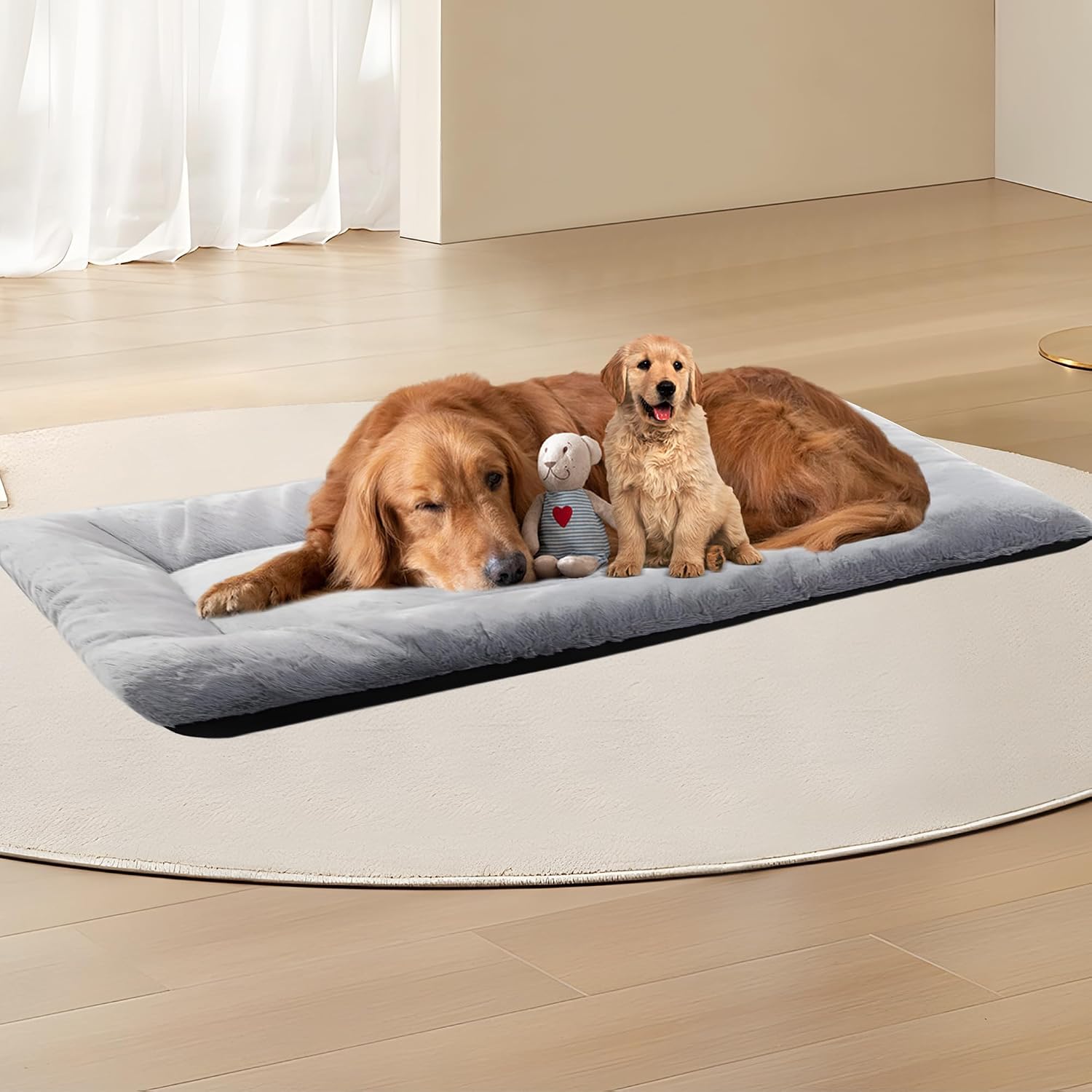 Dog Crate 51X27 Inch Mat Pad for 54" Heavy Duty Dog Crate Kennel Cage Medium/Large Dogs