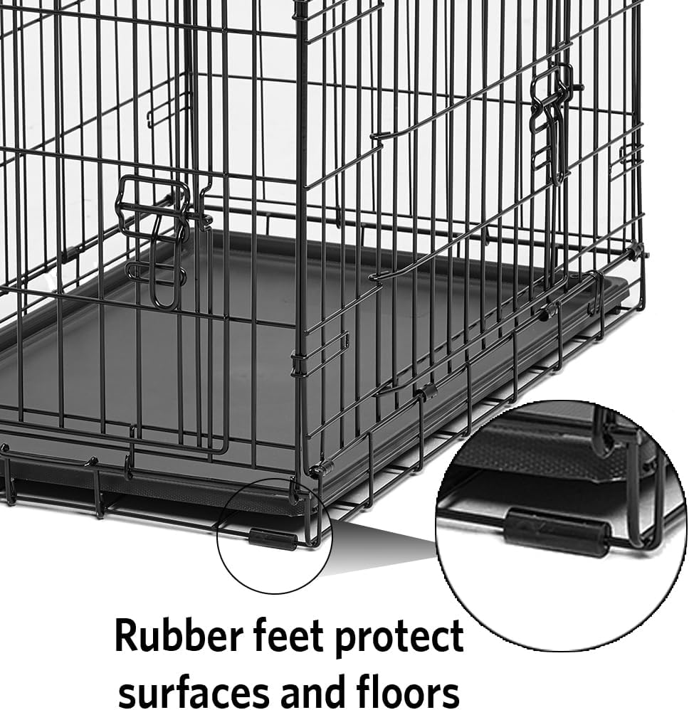 MidWest Homes for Pets Replacement Rubber Crate Feet, Small, Black, Pack of 4, FEET-4S