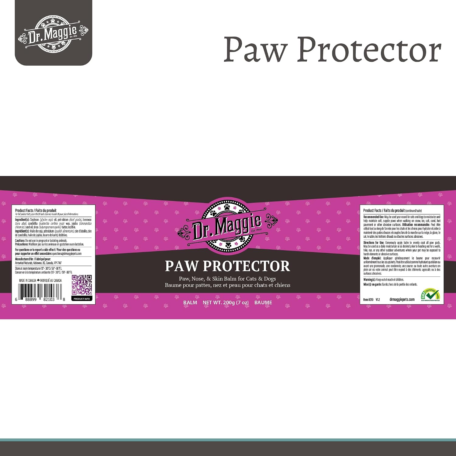 Paw Protector for Dogs and Cats | Ice, Snow, Salt, Chemicals, Hot Pavement | 200g