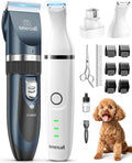 oneisall Dog Clippers and Paw Trimmer Grooming Kit | Low Noise, Powerful Motor, 3-in-1 Dog Trimmers+Nail Grinder, Long-Lasting Battery&Cordless, For Small Medium Large Dogs