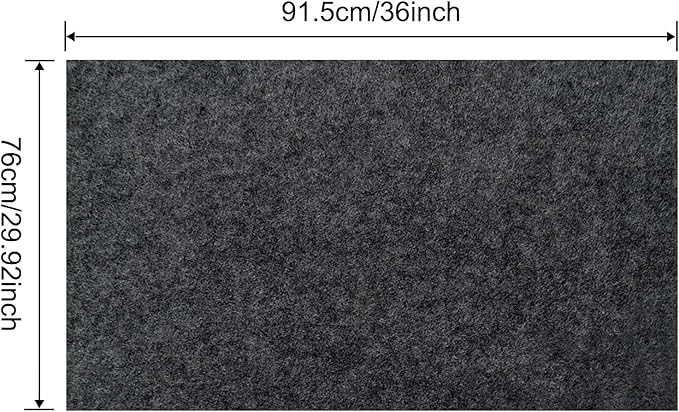 Large Bird Cage Mat, Under Pet Cage Mat for Bird Cages, Reptile Aquariums, Dog Kennels, Absorbent/Waterproof Felt Mat with Non-Slip Backing for Hard Floors and Surfaces (30x36 Inch)
