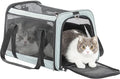 19 x 12 x 12 Large Cat Car Carrier – Roomy Escape-Proof Cat Car Seat for Safe Driving, Lockable Zippers & Safety Tether, Soft-Sided Travel Carrier for Road Trips & Vet Visits