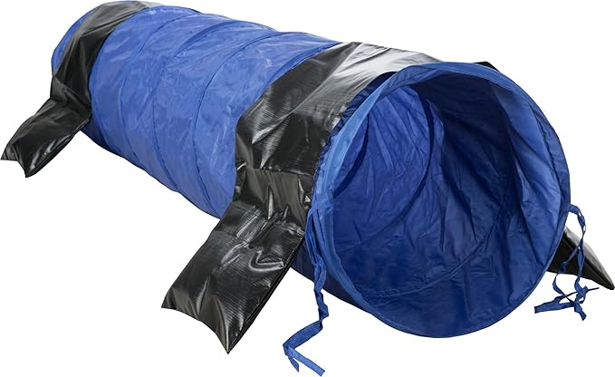 TRIXIE Dog Agility Tunnel– Dog Tunnel for Small Dogs or Cats Agility Training, Portable Dog Tunnel 78.7 in Long & 15.7 in Diameter, Dog Agility Equipment for Beginners & Advanced