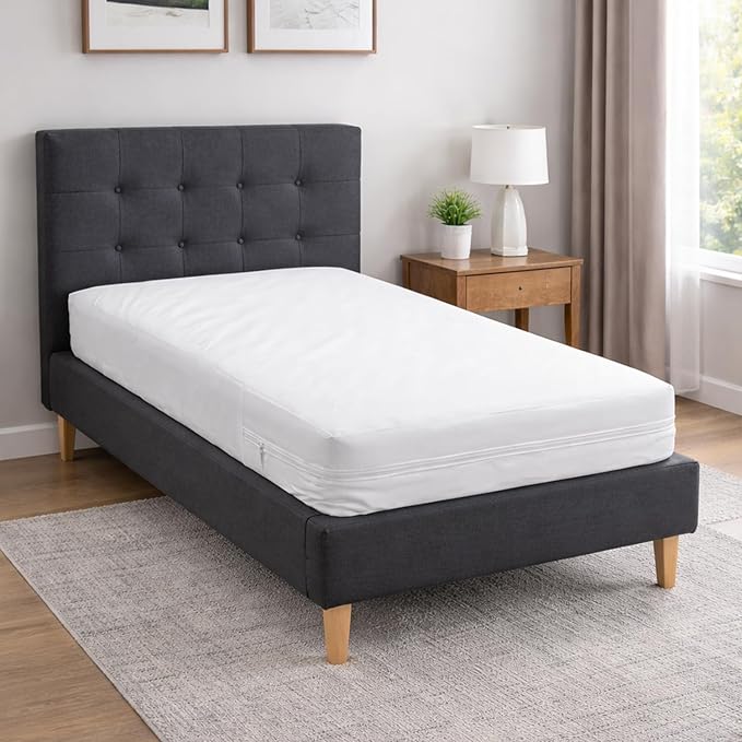 DMI Twin XL Zip Mattress Cover, Waterproof and Washable, Noiseless Cover for College Dorm, Hospital Bed, and Incontinence - Durable Mattress Protector Twin Size XL for Pets & Spills
