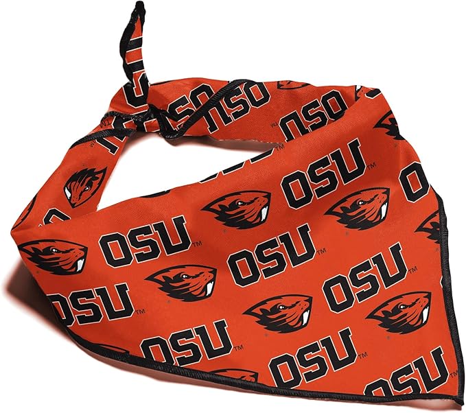 Oregon State Beavers Officially Licensed Bandana for Dogs and Cats | Fits Pets Great Gift Idea | Easy-to-Tie (Large, 28")
