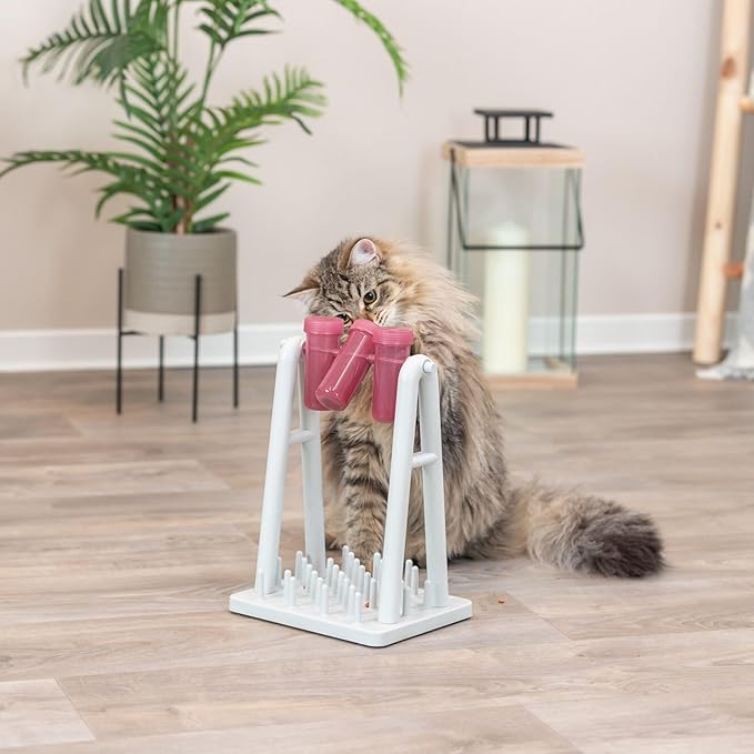 TRIXIE Cat Activity Turn Around Strategy Game, Slow Feeder, Interactive, Treat Toy, All Breed Sizes 9 x 7 x 13 in.