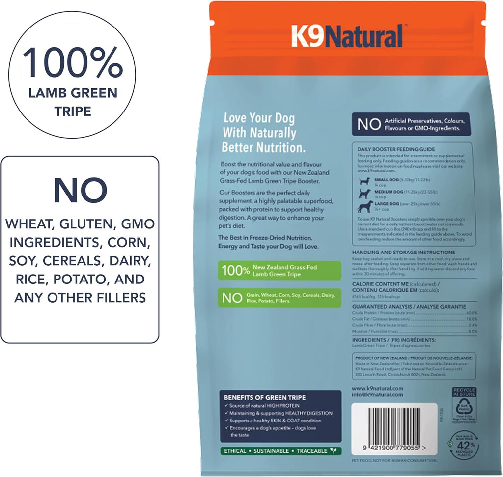 K9 Natural - Freeze Dried Grain-Free Dog Food Topper for Digestive Support