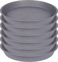 6 Pack of 12 inch Plant Saucer Gray, Heavy Duty Plastic Plant Saucer 12 inch Round, Durable Plant Tray for Pots, Flower Saucers for Indoors, Plant Trays for Planter 11"/12" (12", Cement Gray)