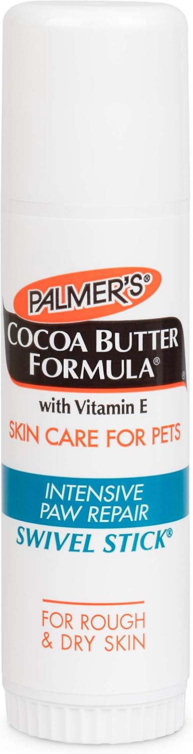 Palmers for Pets Cocoa Butter Paw Pad and Nose Balm, Fragrance-Free, 0.5 Oz | Vitamin E peppermint oil and shea butter, moisturizing balm, fragrance-free, rough or dry paws