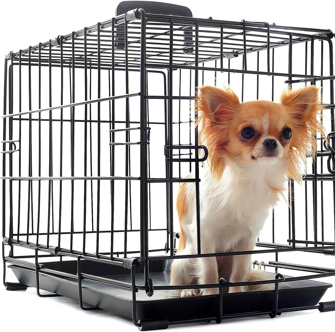 Garneck 2Pcs Plastic Dog Crate Tray Replacement - Durable Bottom Tray for Dog Kennels - Rabbit Cages and Small Pets 41x27cm Size Easy for Pet Training and Preventing
