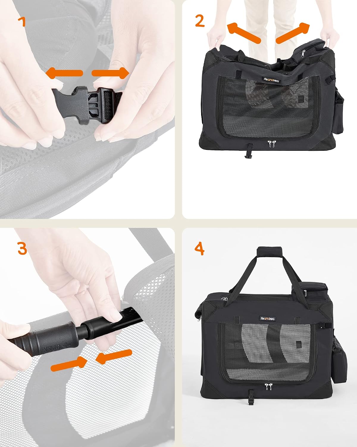 Feandrea Schwarz Pet Carrier M