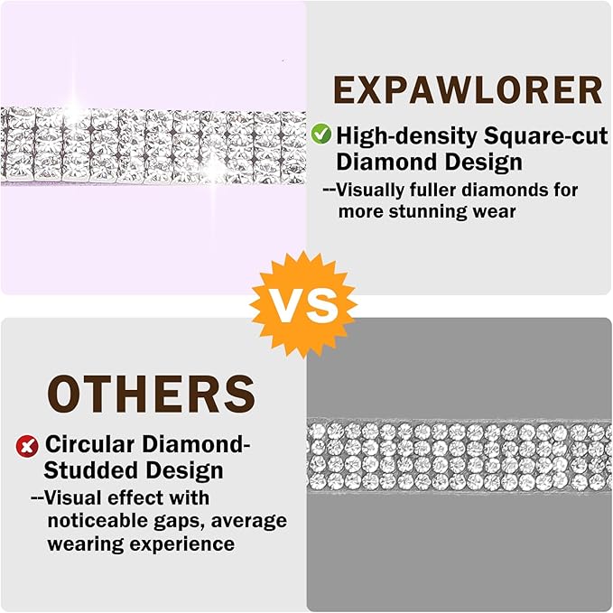 EXPAWLORER Soft Velvet Safe Cat Collars for Girl Cats - Rhinestones Bling Diamante Adjustable Collars Breakaway- Chirstmas Cat Clollar Gifts with Bells for Boy Cats Kitty and Small Dogs