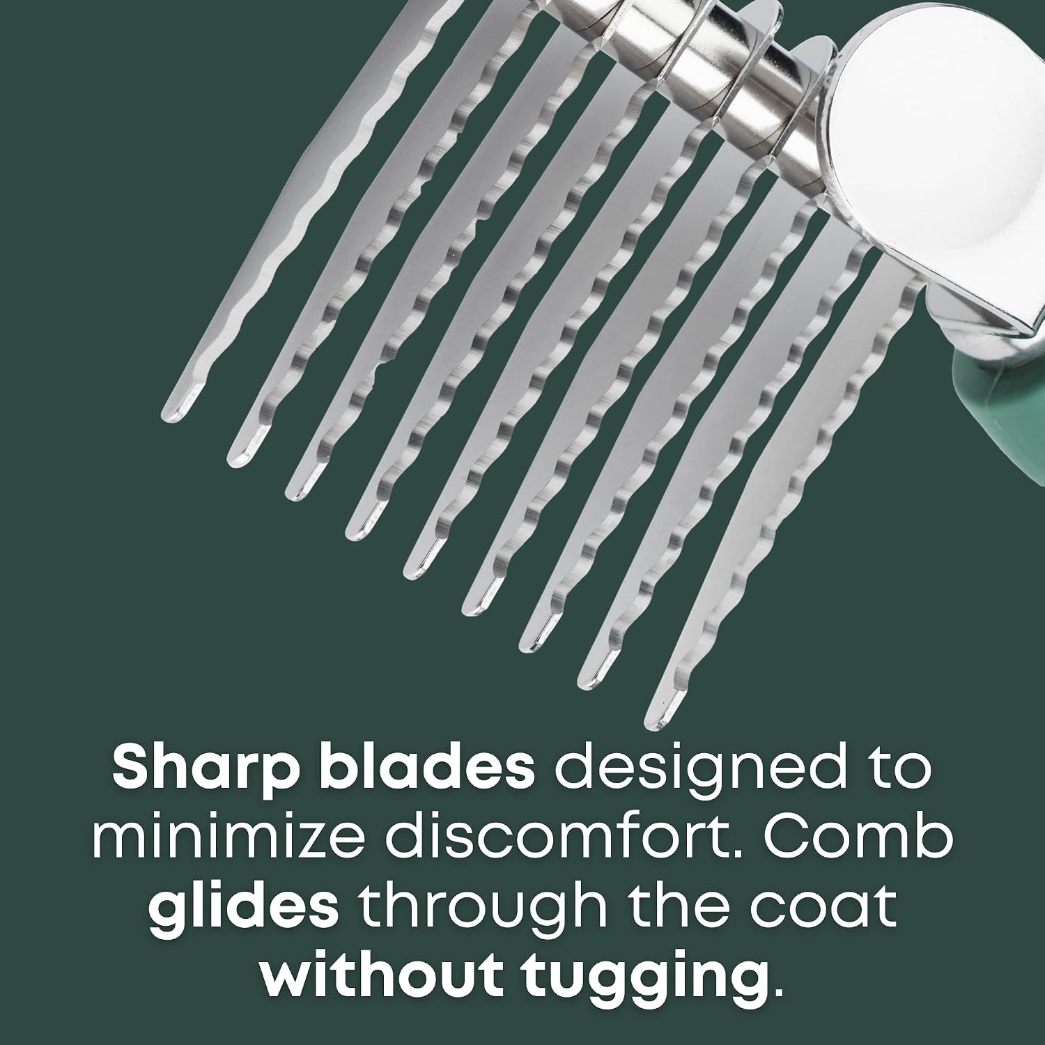 Dematting Comb for Dogs - Dematting Tool for Grooming Dog Matting - Serrated Matted Hair Removal Brush - Easily Remove Knots, Mats, and Tangles - Designed for Wavy & Curly Coats - Freshly Bailey