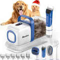Buenkee Dog Grooming Vacuum Kit, 15000Pa Clipper, Shedding Brush, 2L, White | Brush, trim and deshed at home with less flying fur, mess-control suction and fewer emptying breaks during longer sessions