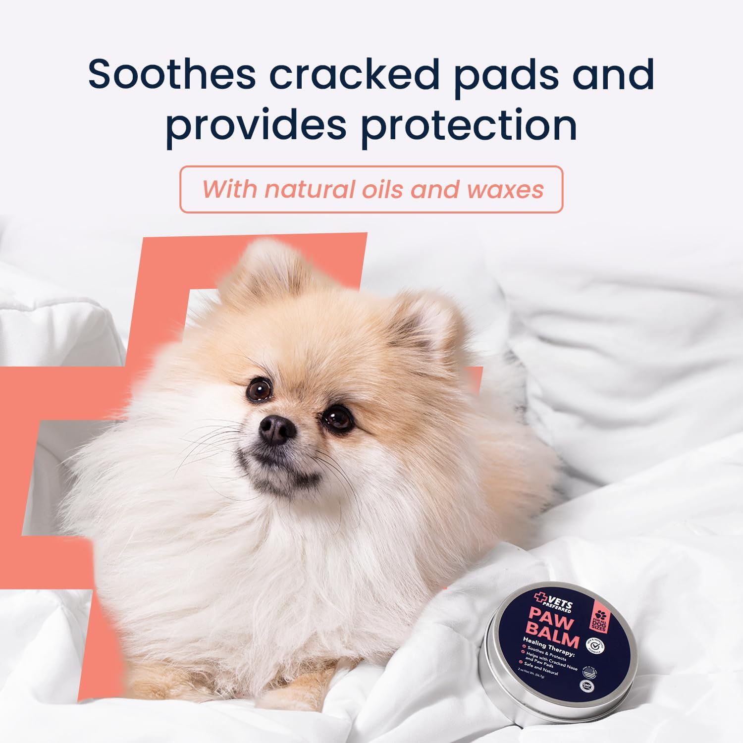 Dog Paw Balm & Nose Balm - Protects, Heals & Moisturizes, 2 oz | Soothes cracked paw pads & dry noses, beeswax, shea butter & vitamin E, safe if licked, made in USA