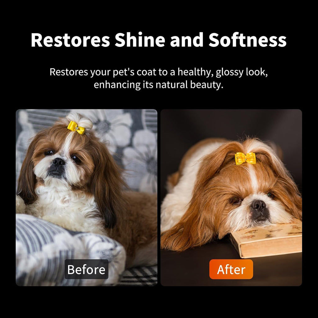 Nidawi Pet Dog Grooming Brush - Double Sided | Shedding & Dematting Undercoat Rake Comb, For Dogs and Cats, Helps Reduce Tangles, Shedding & Matts, Medium & Long Hair